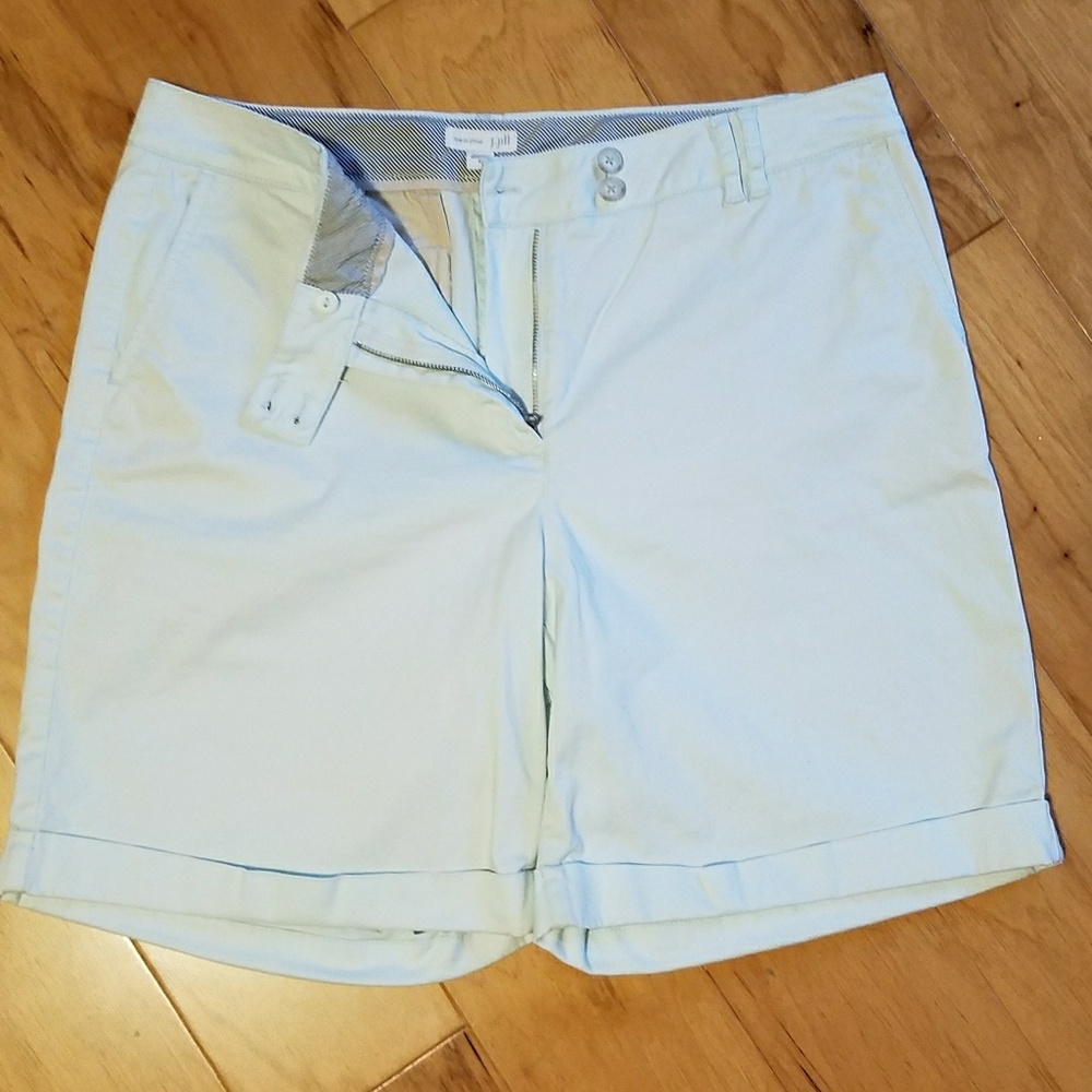 Love In Chino shorts by J Jill. Robins Egg Blue